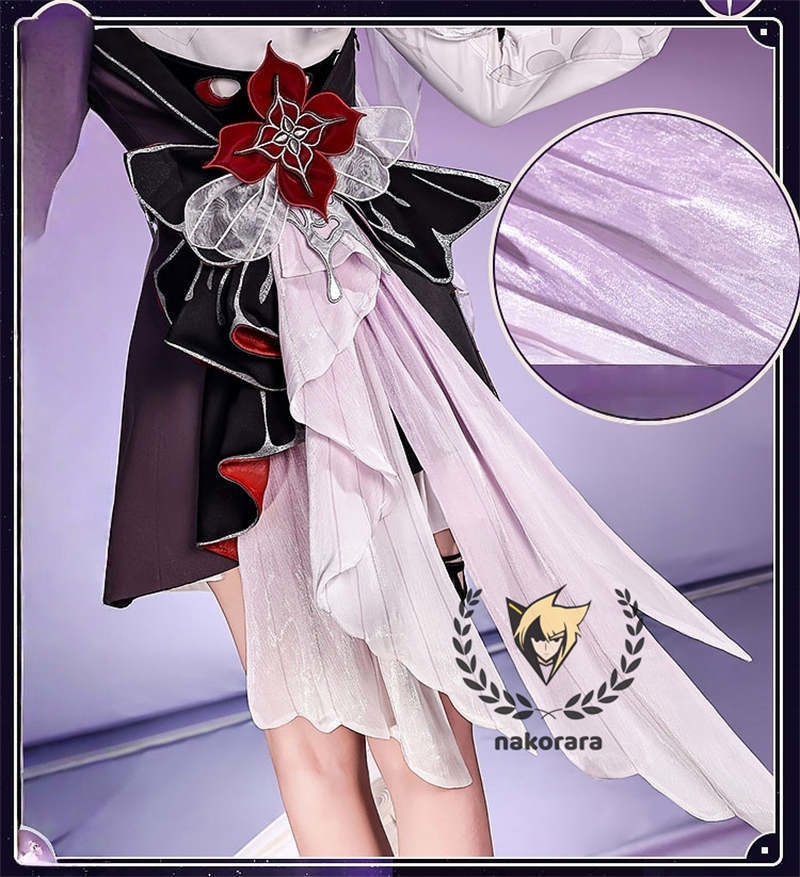 納品 Nakorara 崩壊:スターレイル 長夜月 コスプレ衣装 金属製パーツ 黄金裔 コス 에버나이트 Evernight ウィッグ+シューズ+傘追加