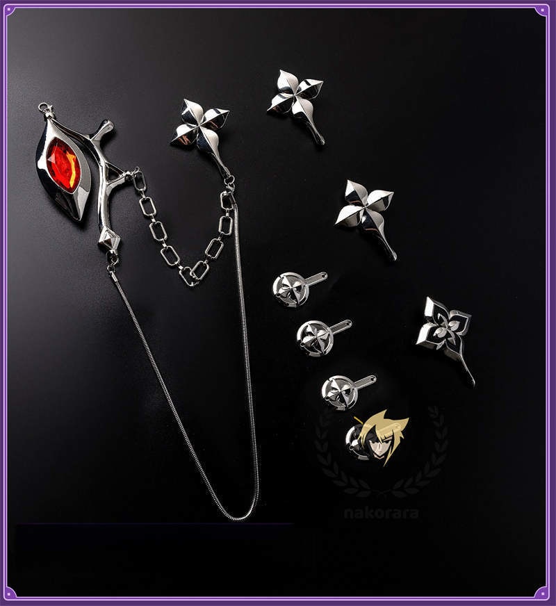 納品 Nakorara 崩壊:スターレイル 長夜月 コスプレ衣装 金属製パーツ 黄金裔 コス 에버나이트 Evernight ウィッグ+シューズ+傘追加