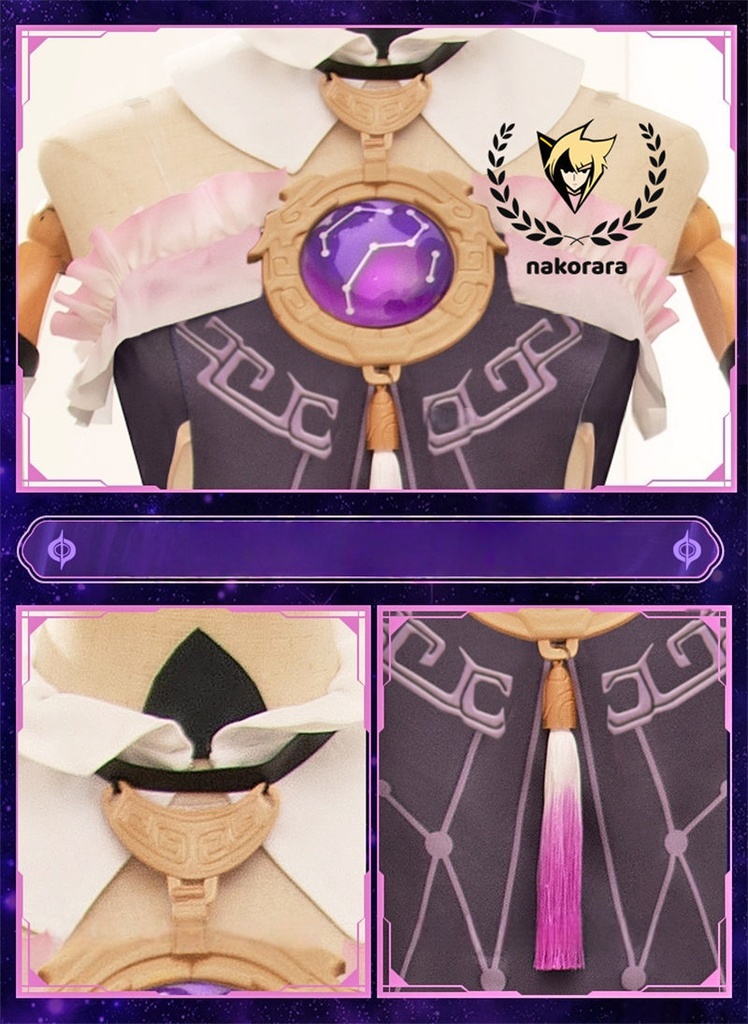 【最終処分】在庫限りで販売終了 Nakorara 崩壊:スターレイル 符玄 コスプレ衣装 3d樹脂製パーツ Fu Xuan costume 仙舟「羅浮」太卜司の長 イベント 仮装