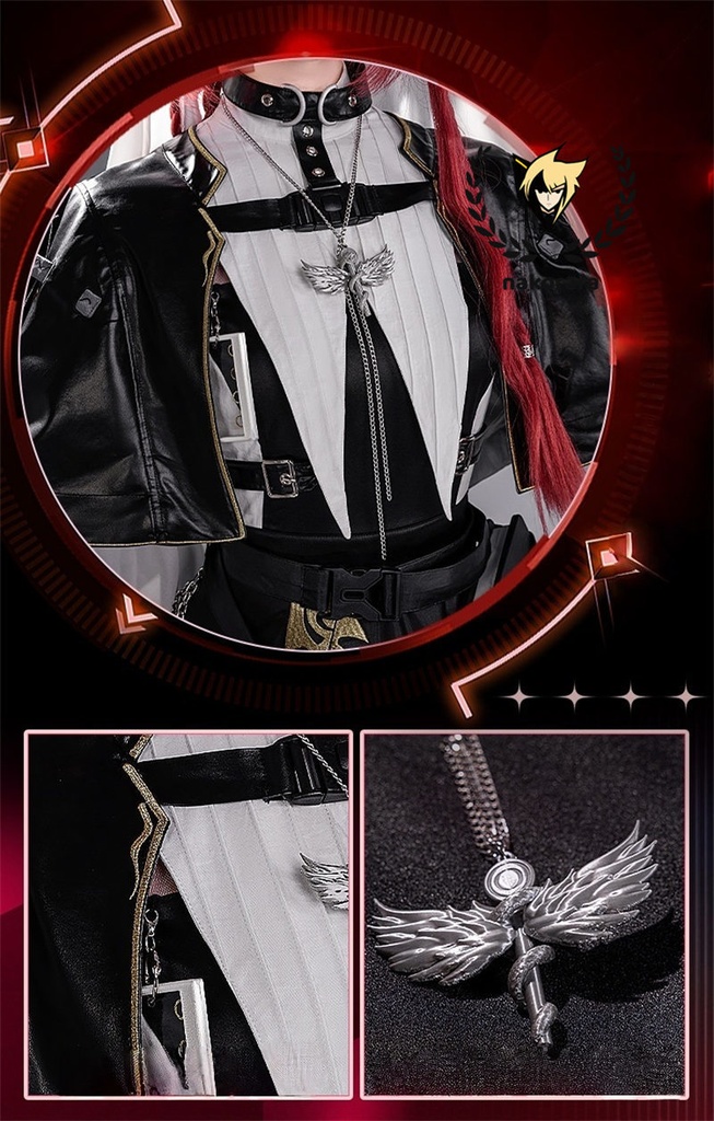 Nakorara アークナイツ グレースベアラー コスプレ衣装 髪飾り付き 聆音 Gracebearer costume イベント 仮装 Halloween