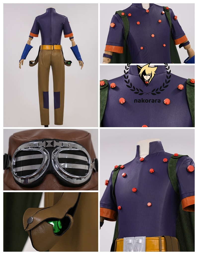 Nakorara ジョジョの奇妙な冒険 ジャイロ・ツェペリ コスプレ フルセット | ジョジョ SBR マント 帽子 スチールボール付き