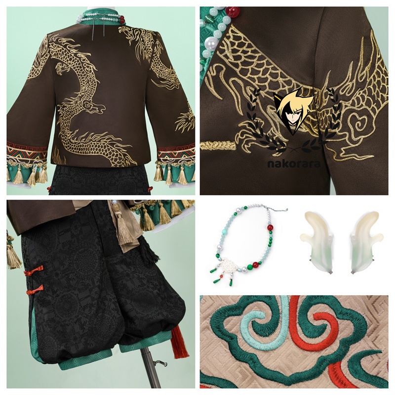 Nakorara 第五人格 × 故宫観唐 コラボ 画家 SSR衣装 画家-掌中の刻印 コスプレフルセット コスプレ衣装 SSRコスプレセット 全21パーツ付き | 龍角・13宝石アクセサリー同梱