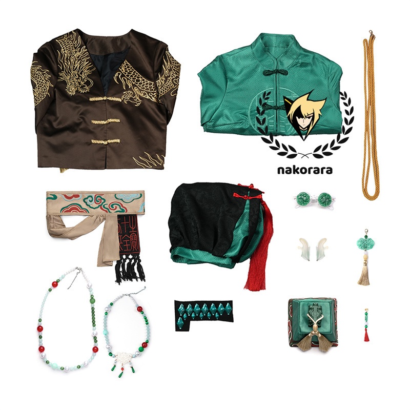Nakorara 第五人格 × 故宫観唐 コラボ 画家 SSR衣装 画家-掌中の刻印 コスプレフルセット コスプレ衣装 SSRコスプレセット 全21パーツ付き | 龍角・13宝石アクセサリー同梱
