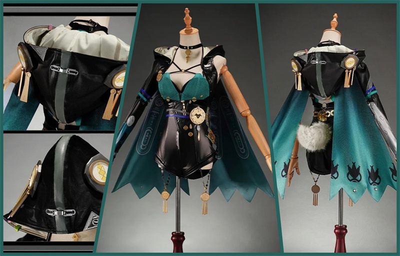 Nakorara ゼンレスゾーンゼロ ルシア・エロウェン コスプレ衣装 | 光る3Dバックパネル付属 再現