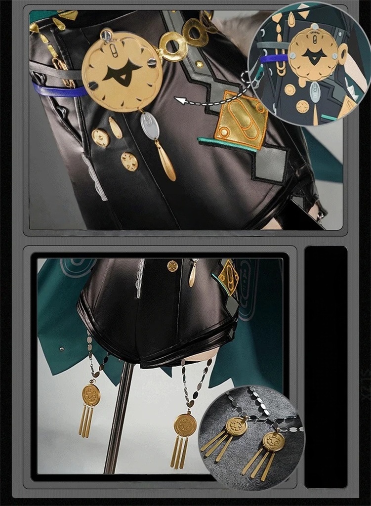 Nakorara ゼンレスゾーンゼロ ルシア・エロウェン コスプレ衣装 | 光る3Dバックパネル付属 再現