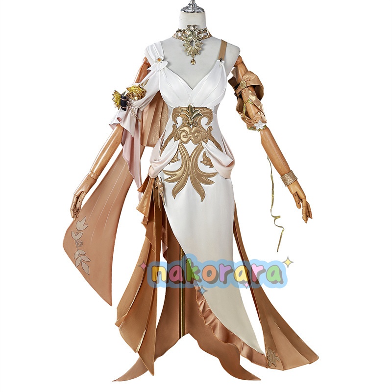 Nakorara 崩壊:スターレイル アグライア ワンピース 黄金裔 オンパロス/オクヘイマ コスチューム 衣装 金属パーツ