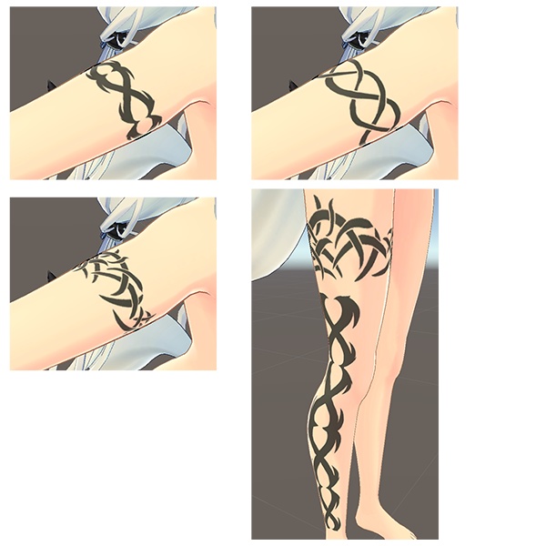 トライバル風タトゥー3種セット_No2