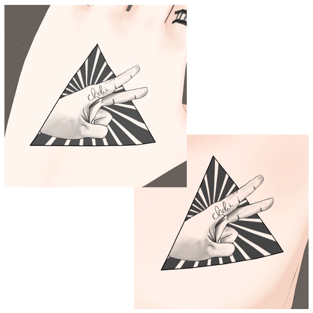指モチーフタトゥー(Choki)
