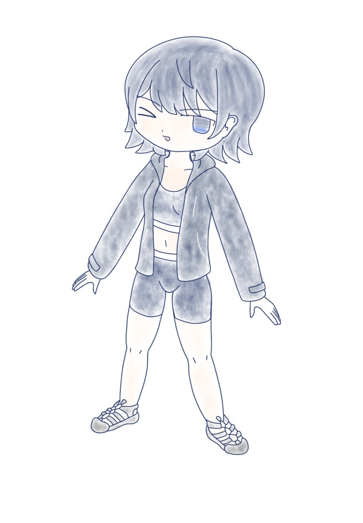 すずきつづみ ミニ水彩画立ち絵