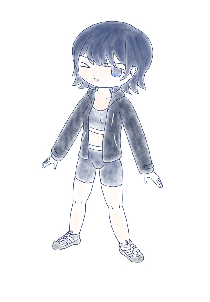 すずきつづみ ミニ水彩画立ち絵