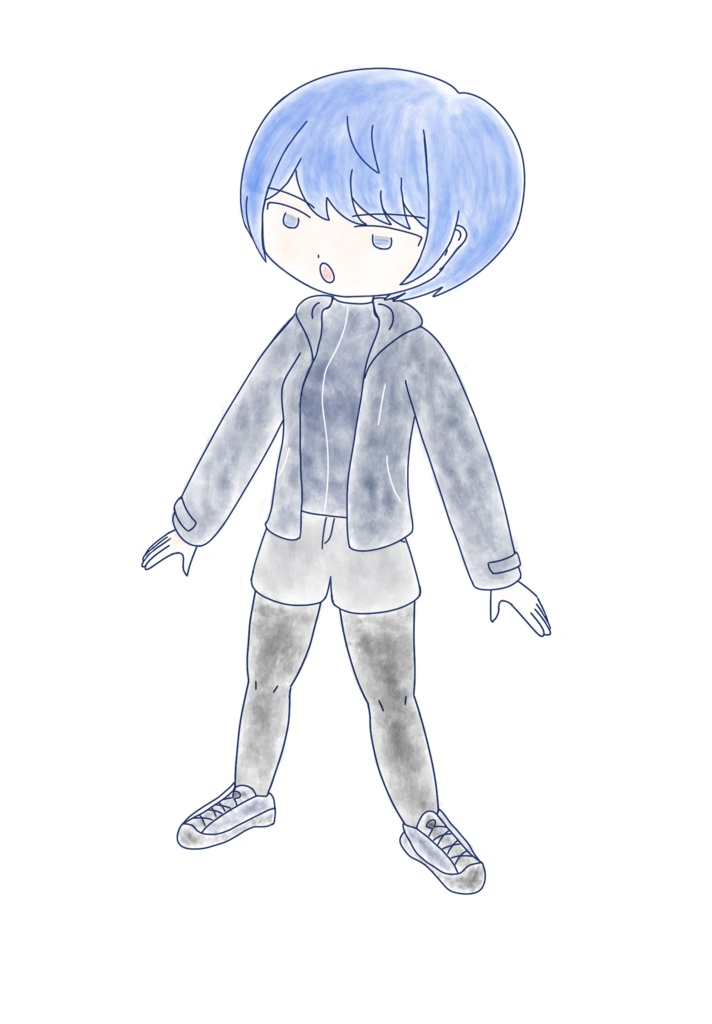 すずきつづみ ミニ水彩画立ち絵