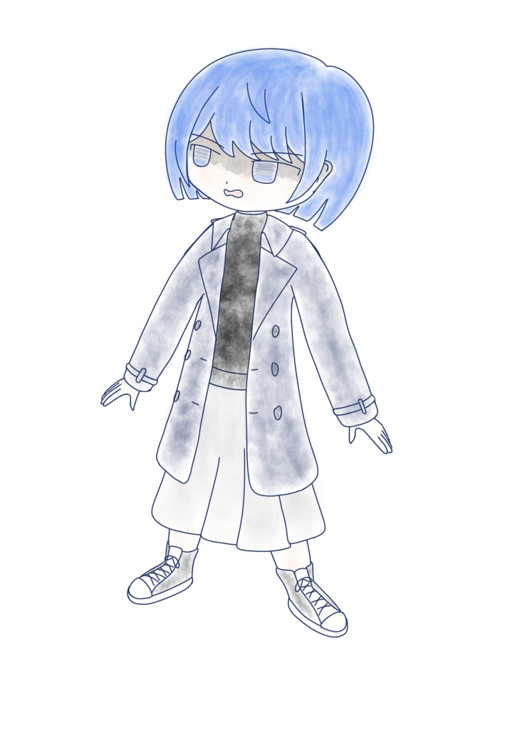 すずきつづみ ミニ水彩画立ち絵