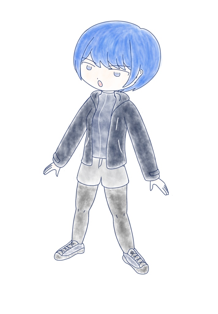 すずきつづみ ミニ水彩画立ち絵