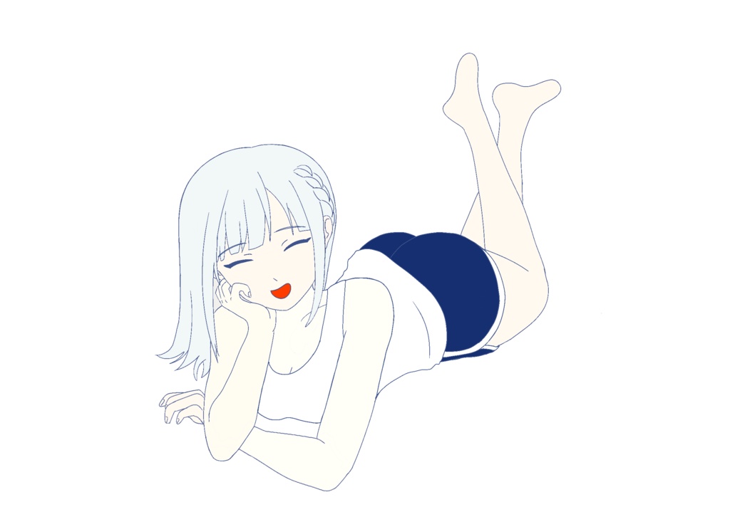 ふてくされ寝そべり 彩澄りりせ 立ち絵 ver1.1