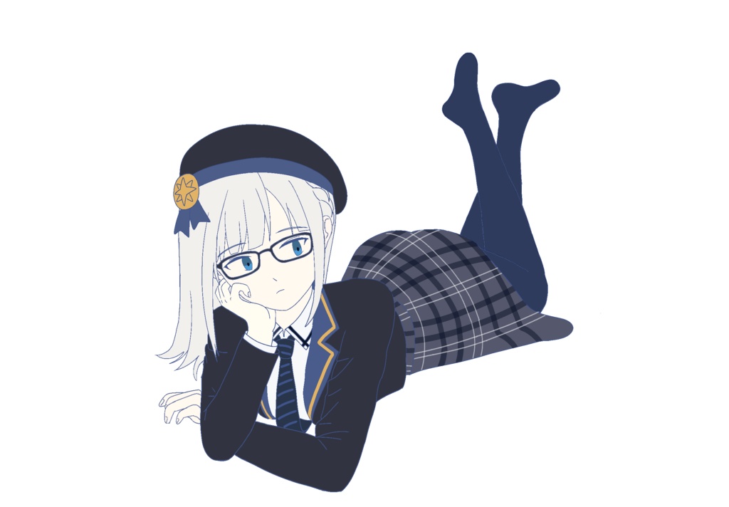 ふてくされ寝そべり 彩澄りりせ 立ち絵 ver1.1