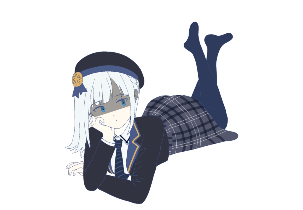 ふてくされ寝そべり 彩澄りりせ 立ち絵 ver1.1