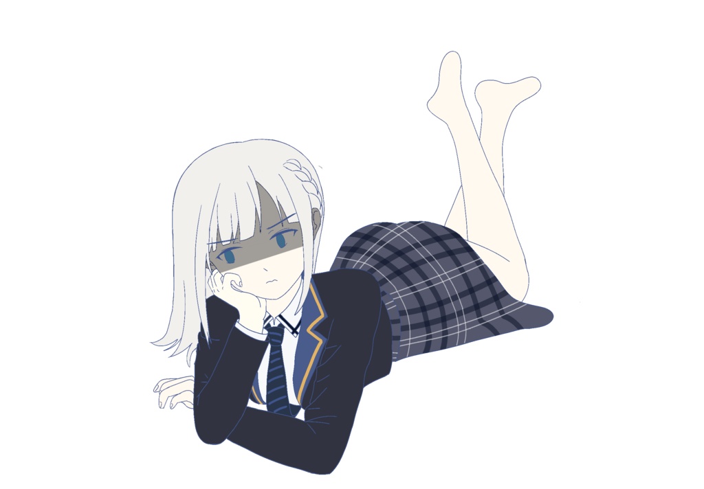 ふてくされ寝そべり 彩澄りりせ 立ち絵 ver1.1