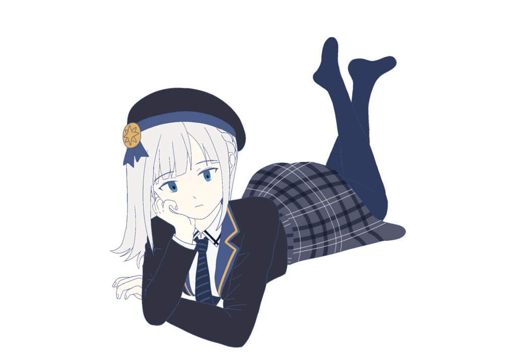 ふてくされ寝そべり 彩澄りりせ 立ち絵 ver1.1