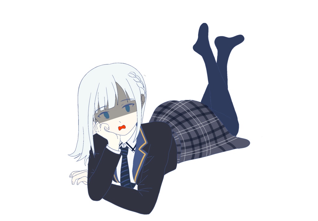 ふてくされ寝そべり 彩澄りりせ 立ち絵 ver1.1
