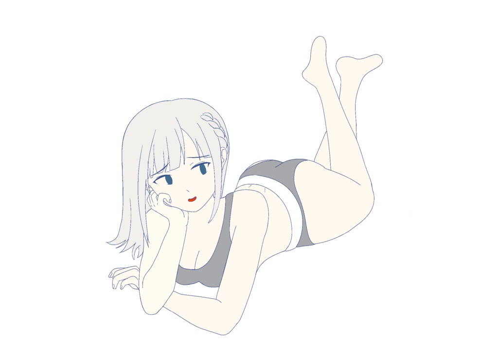 ふてくされ寝そべり 彩澄りりせ 立ち絵 ver1.1