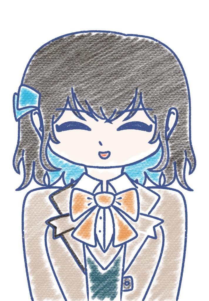宮舞モカ クレヨン上半身立ち絵ver2,1