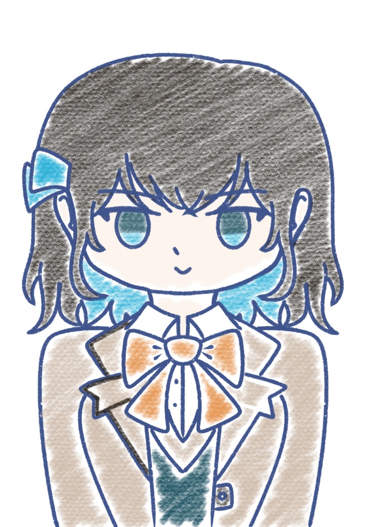 宮舞モカ クレヨン上半身立ち絵ver2,1