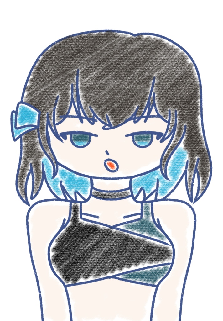 宮舞モカ クレヨン上半身立ち絵ver1.0