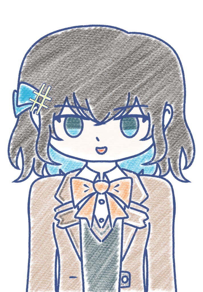宮舞モカ クレヨン上半身立ち絵ver3.0