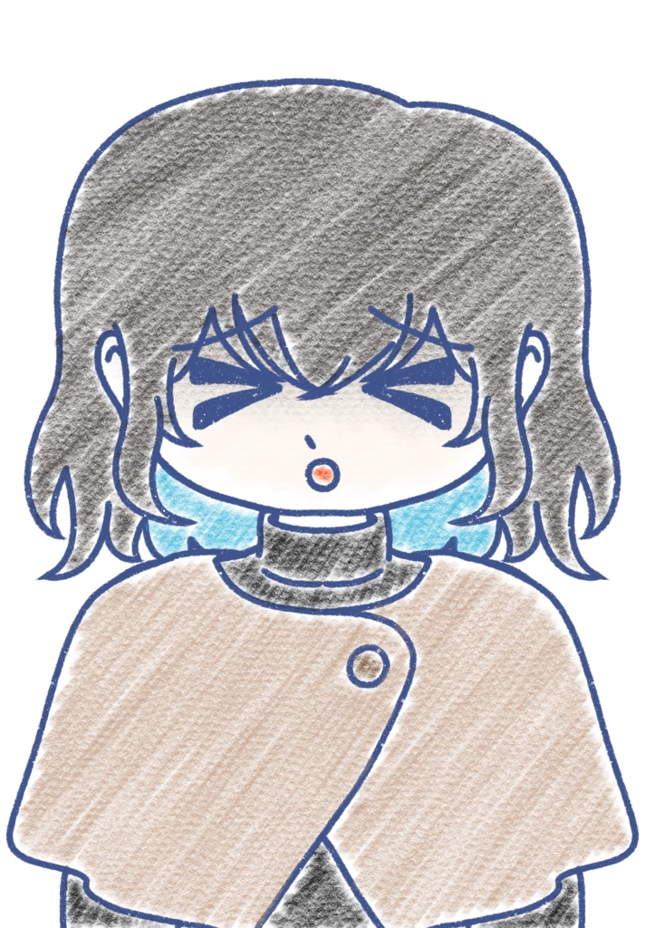 宮舞モカ クレヨン上半身立ち絵ver3.0