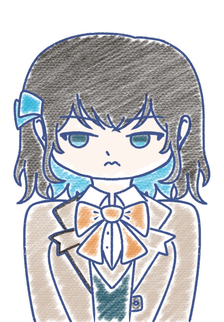 宮舞モカ クレヨン上半身立ち絵ver2,1