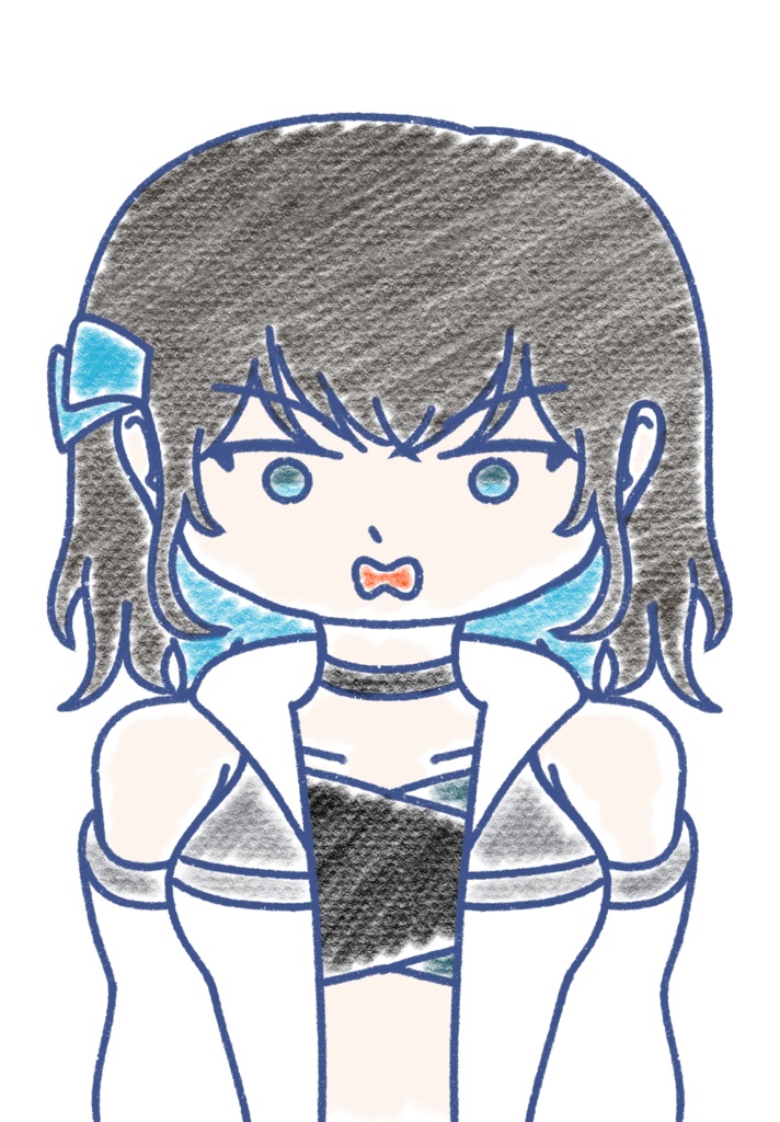 宮舞モカ クレヨン上半身立ち絵ver2,1