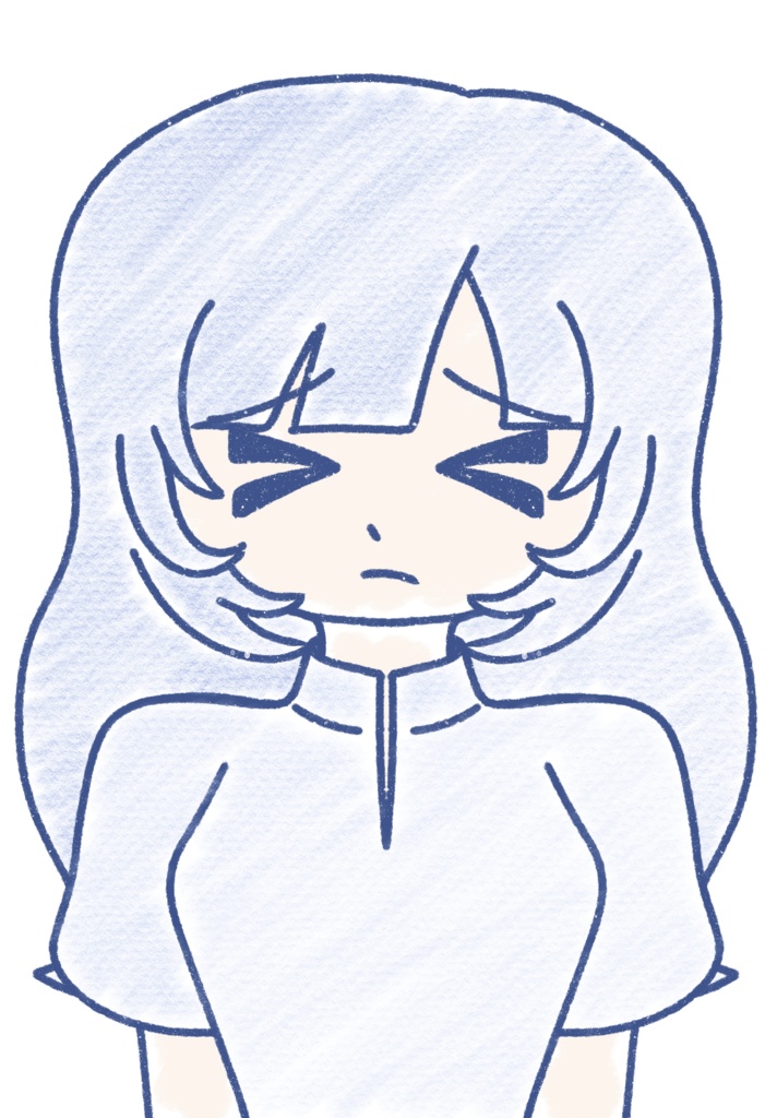 雪さんことWhiteCUL クレヨン上半身立ち絵ver1.0