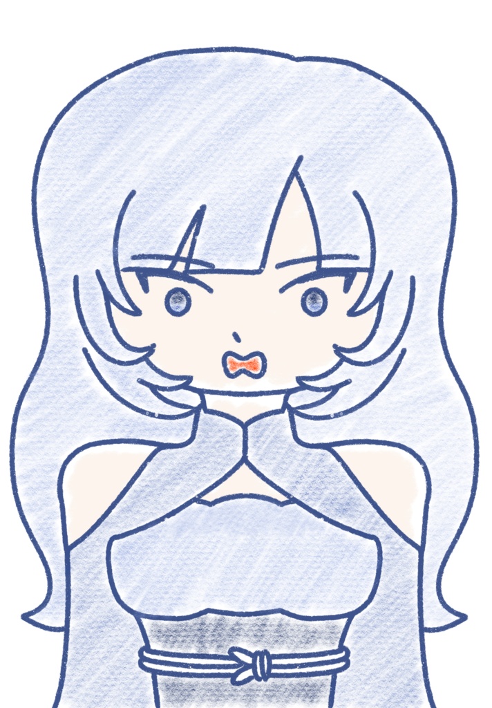 雪さんことWhiteCUL クレヨン上半身立ち絵ver1.0