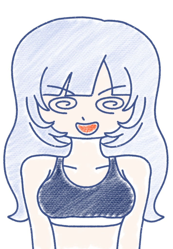 雪さんことWhiteCUL クレヨン上半身立ち絵ver1.0