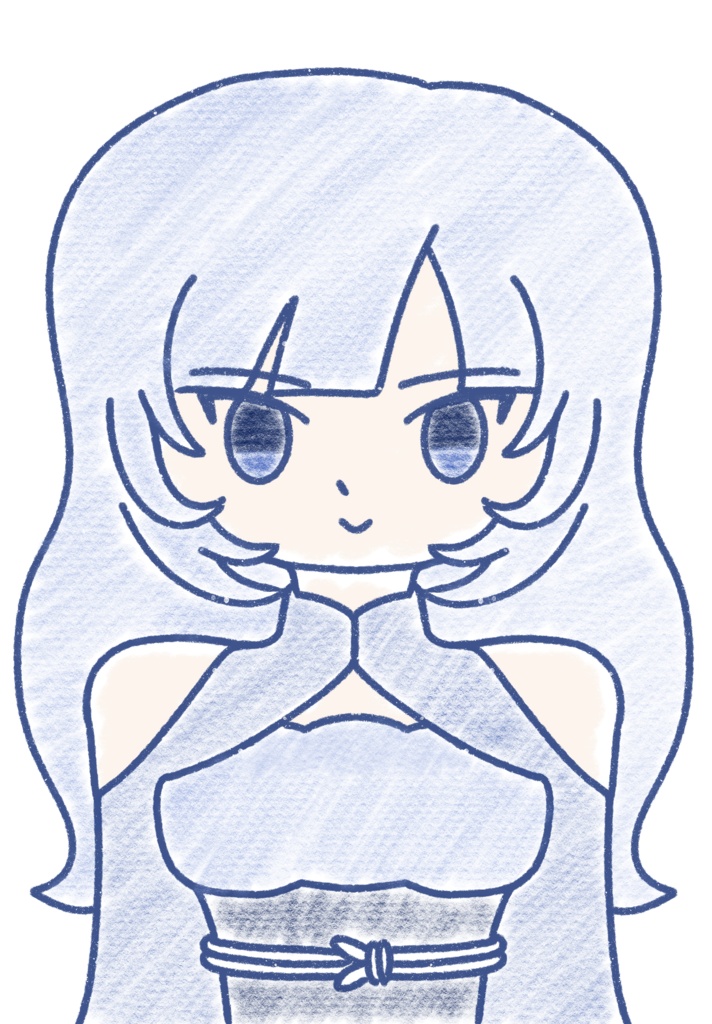 雪さんことWhiteCUL クレヨン上半身立ち絵ver1.0