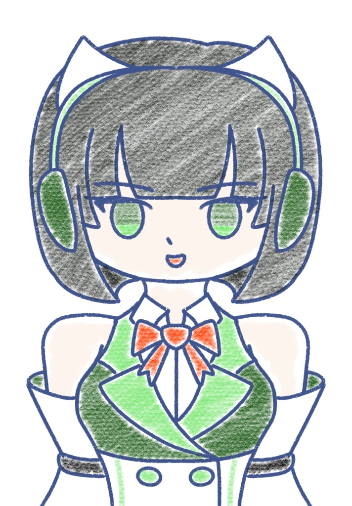 京町セイカ クレヨン上半身立ち絵ver1.3