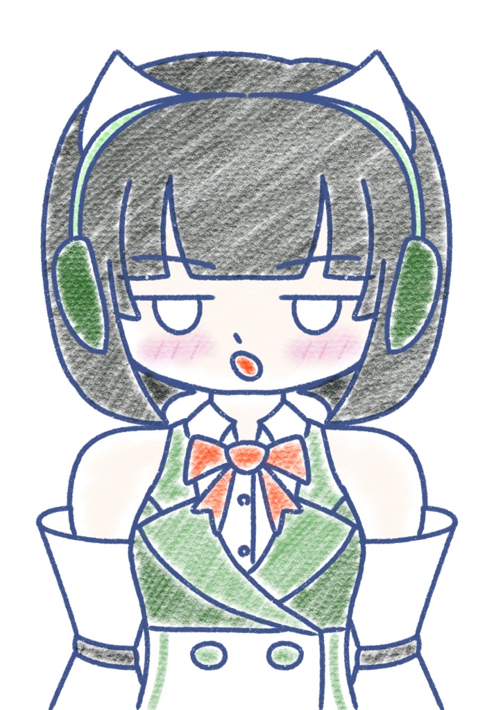 京町セイカ クレヨン上半身立ち絵ver2.0