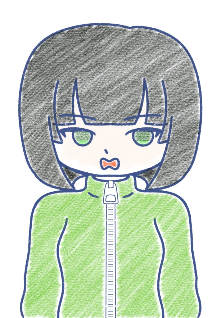 京町セイカ クレヨン上半身立ち絵ver2.0