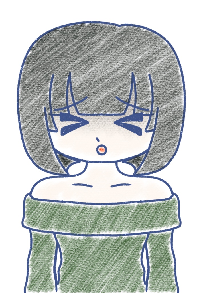 京町セイカ クレヨン上半身立ち絵ver2.0