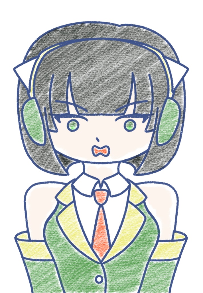 京町セイカ クレヨン上半身立ち絵ver1.0