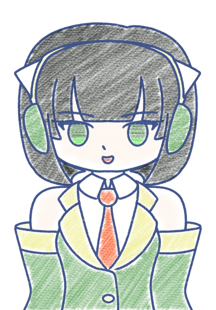 京町セイカ クレヨン上半身立ち絵ver2.0