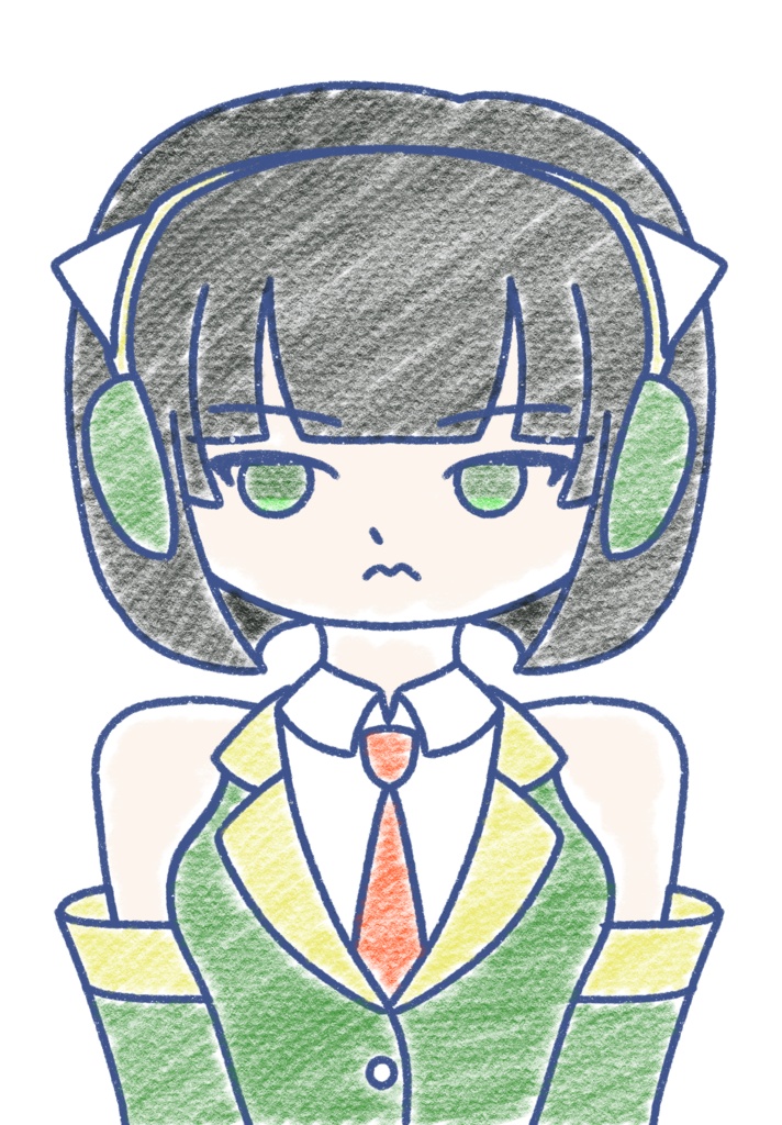 京町セイカ クレヨン上半身立ち絵ver1.0