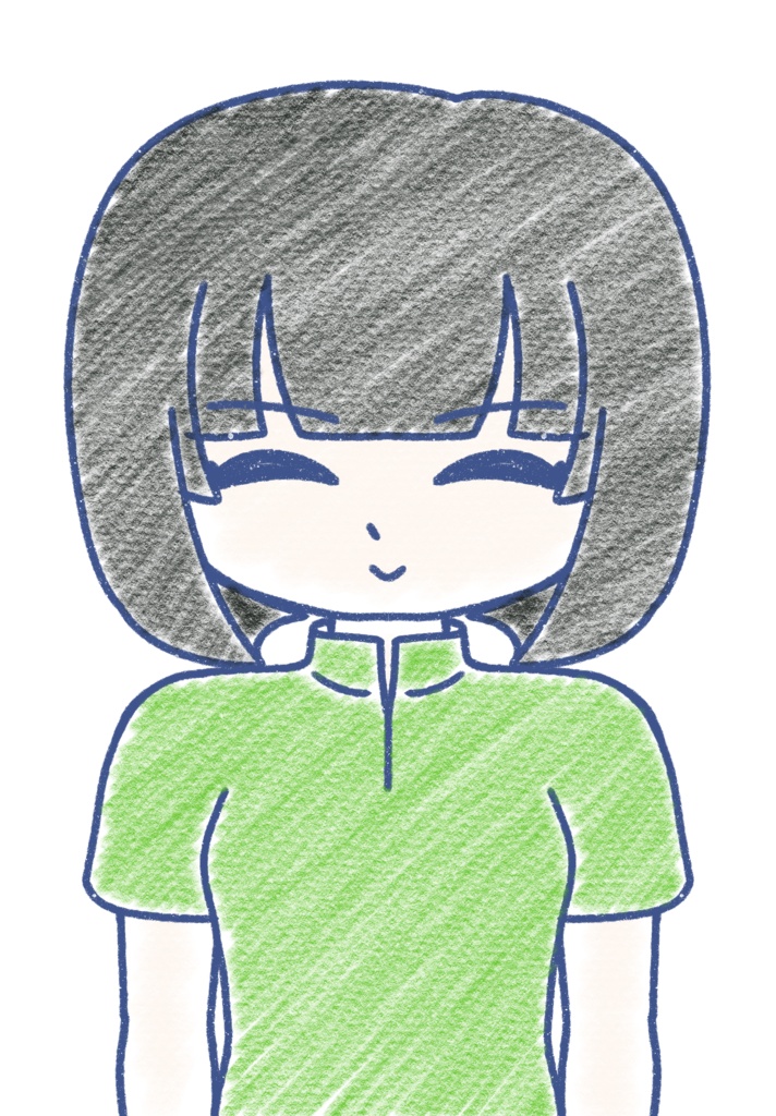 京町セイカ クレヨン上半身立ち絵ver2.0