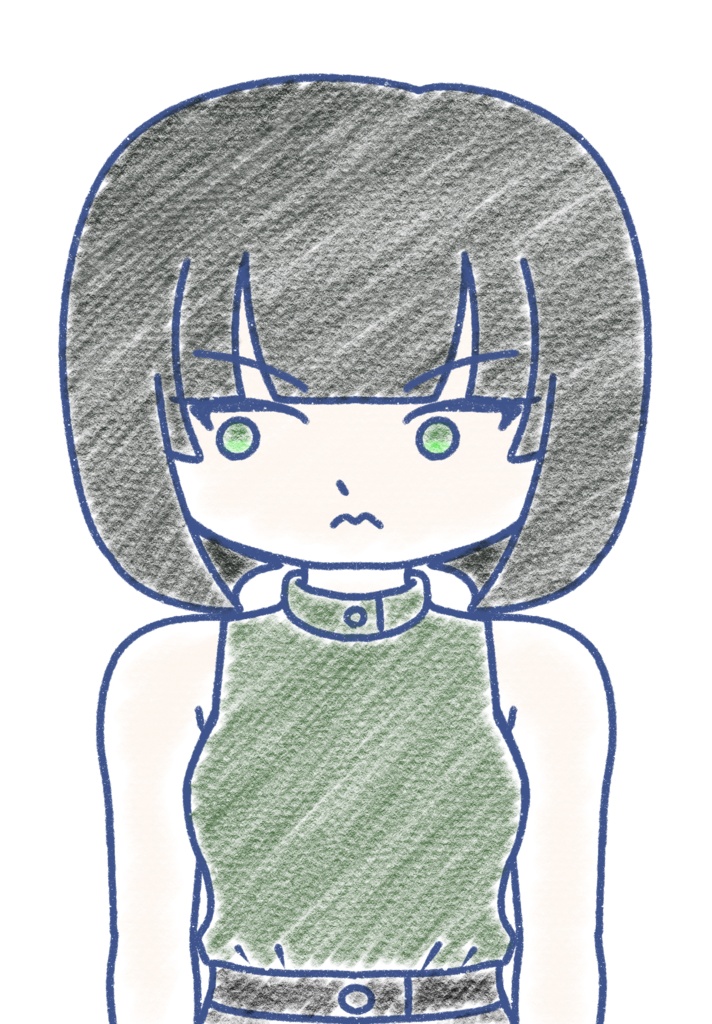 京町セイカ クレヨン上半身立ち絵ver2.0