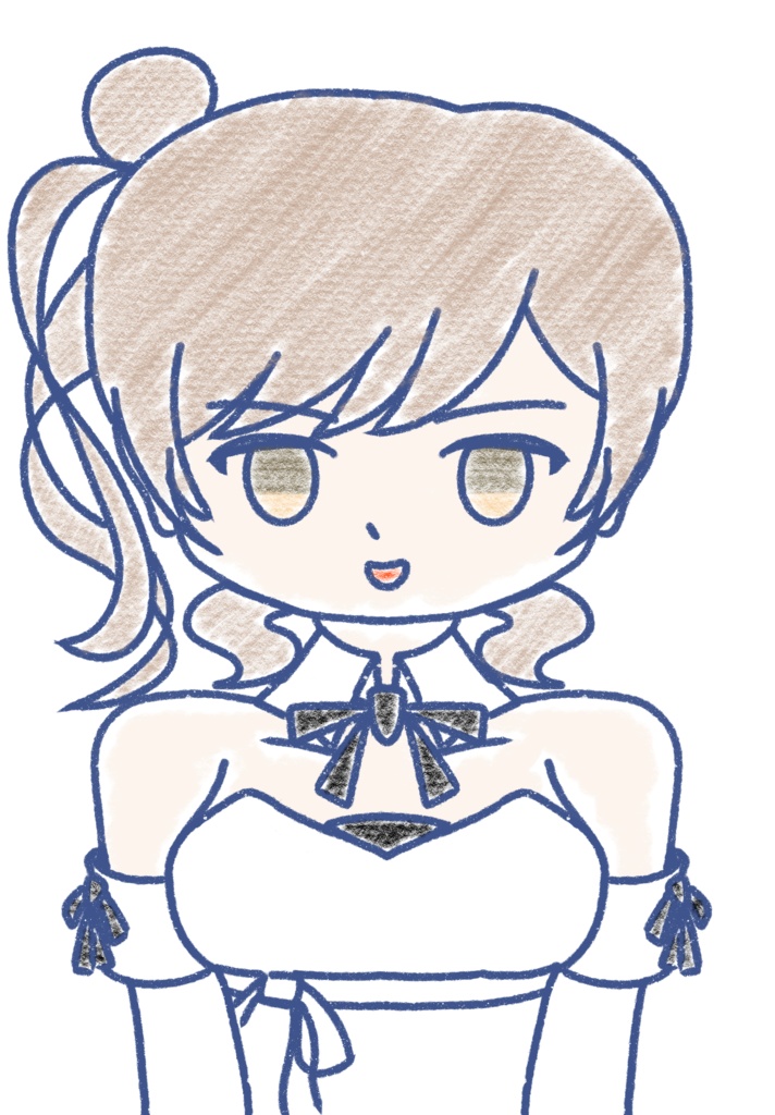 さとうささら クレヨン上半身立ち絵ver2.0