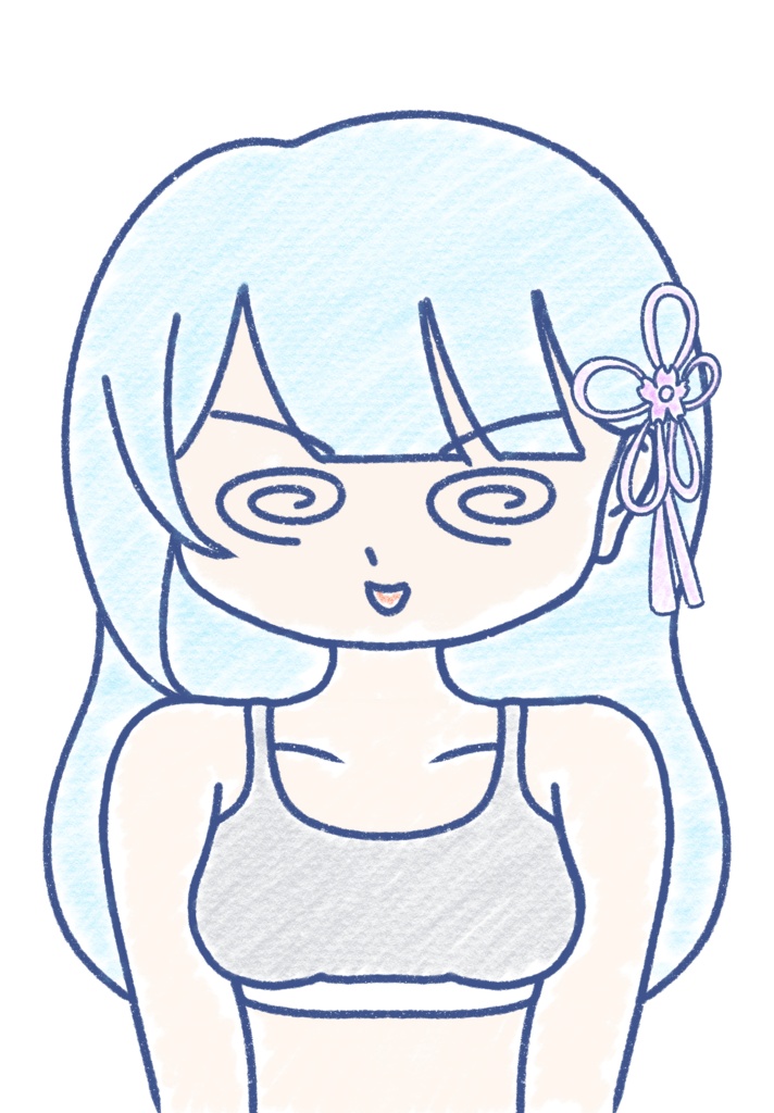 つくよみちゃん19歳 クレヨン上半身立ち絵ver1.0