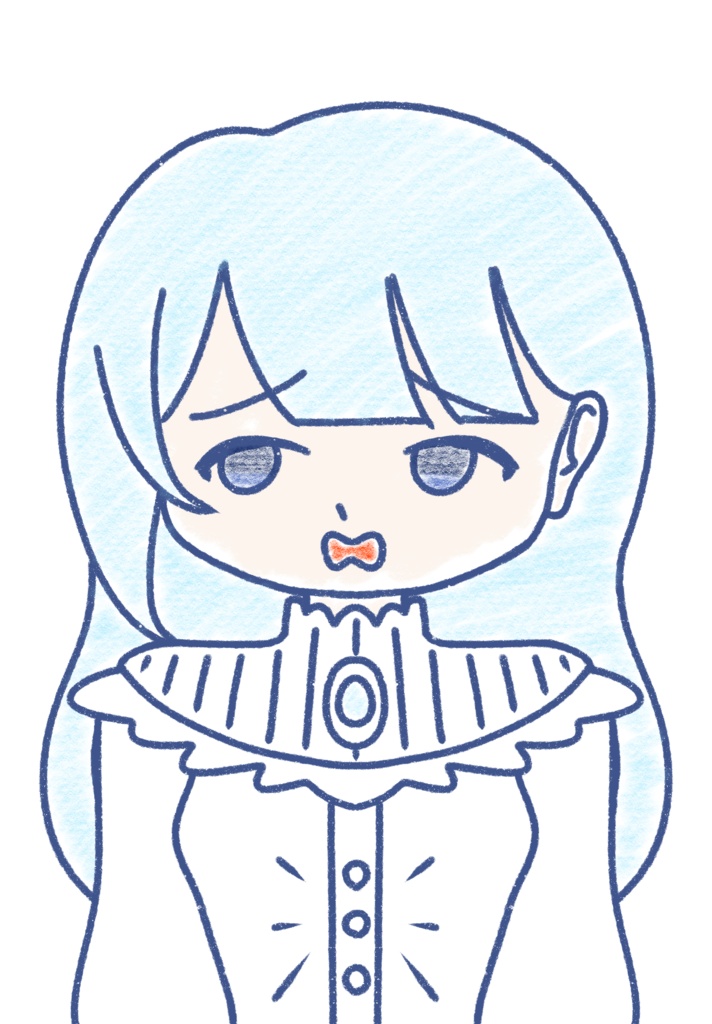 つくよみちゃん19歳 クレヨン上半身立ち絵ver1.0