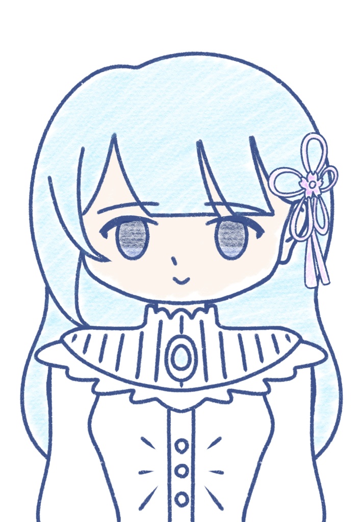 つくよみちゃん19歳 クレヨン上半身立ち絵ver1.0
