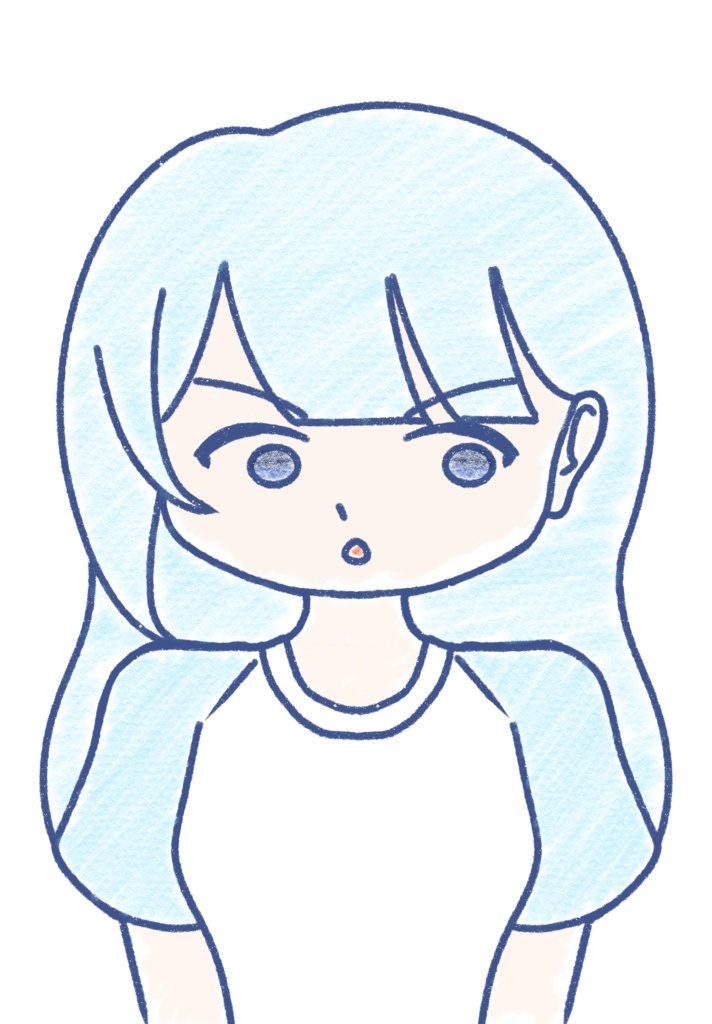 つくよみちゃん19歳 クレヨン上半身立ち絵ver1.0