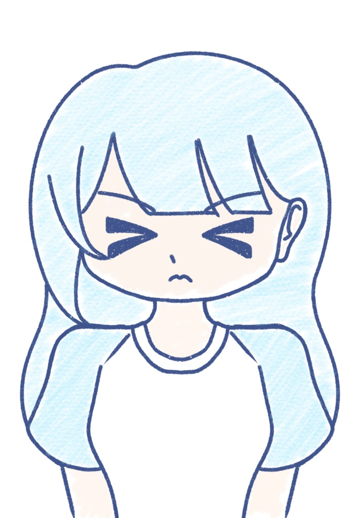 つくよみちゃん19歳 クレヨン上半身立ち絵ver1.0